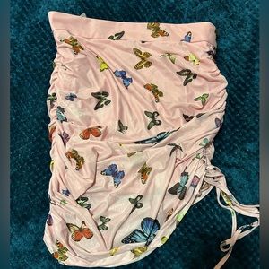 Size large, pink, butterfly skirt, adjustable, side strap